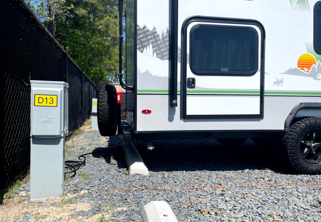 Image of an RV charging station.